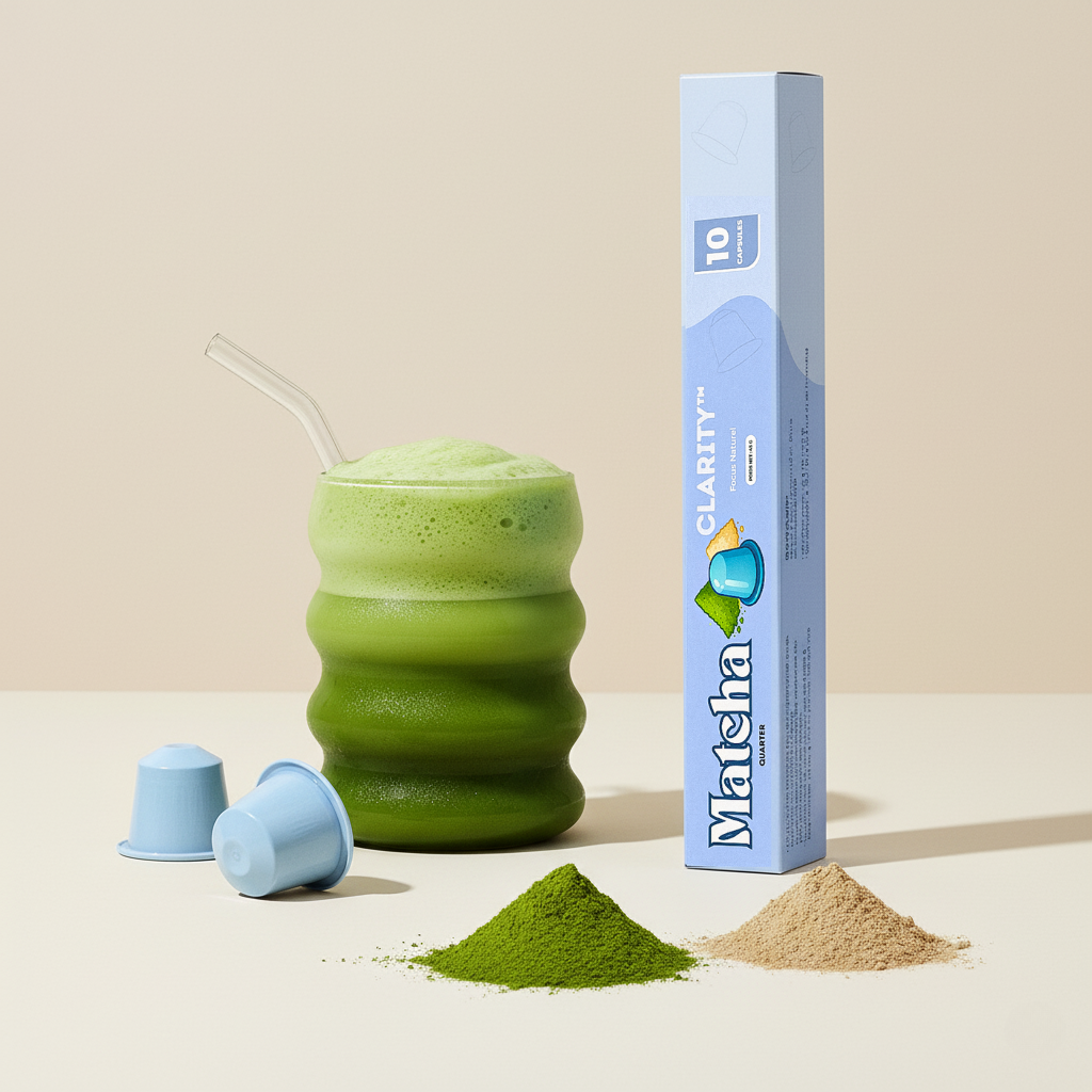 Clarity – Focus | Capsules Matcha + Adaptogènes